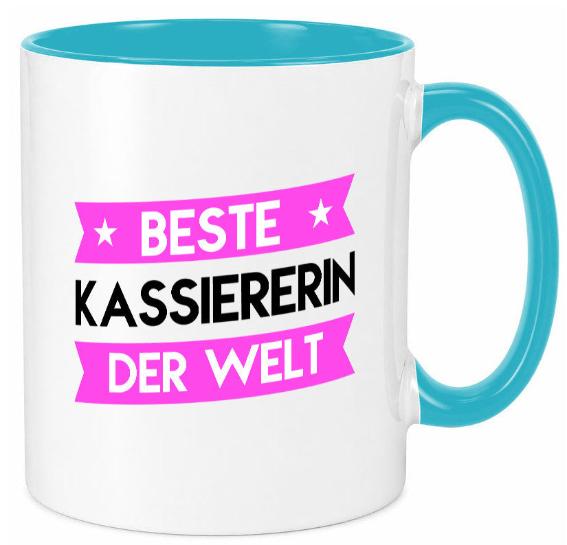 Beste Kassiererin lustiger Spruch Geschenk Humor Geschenkidee Tasse