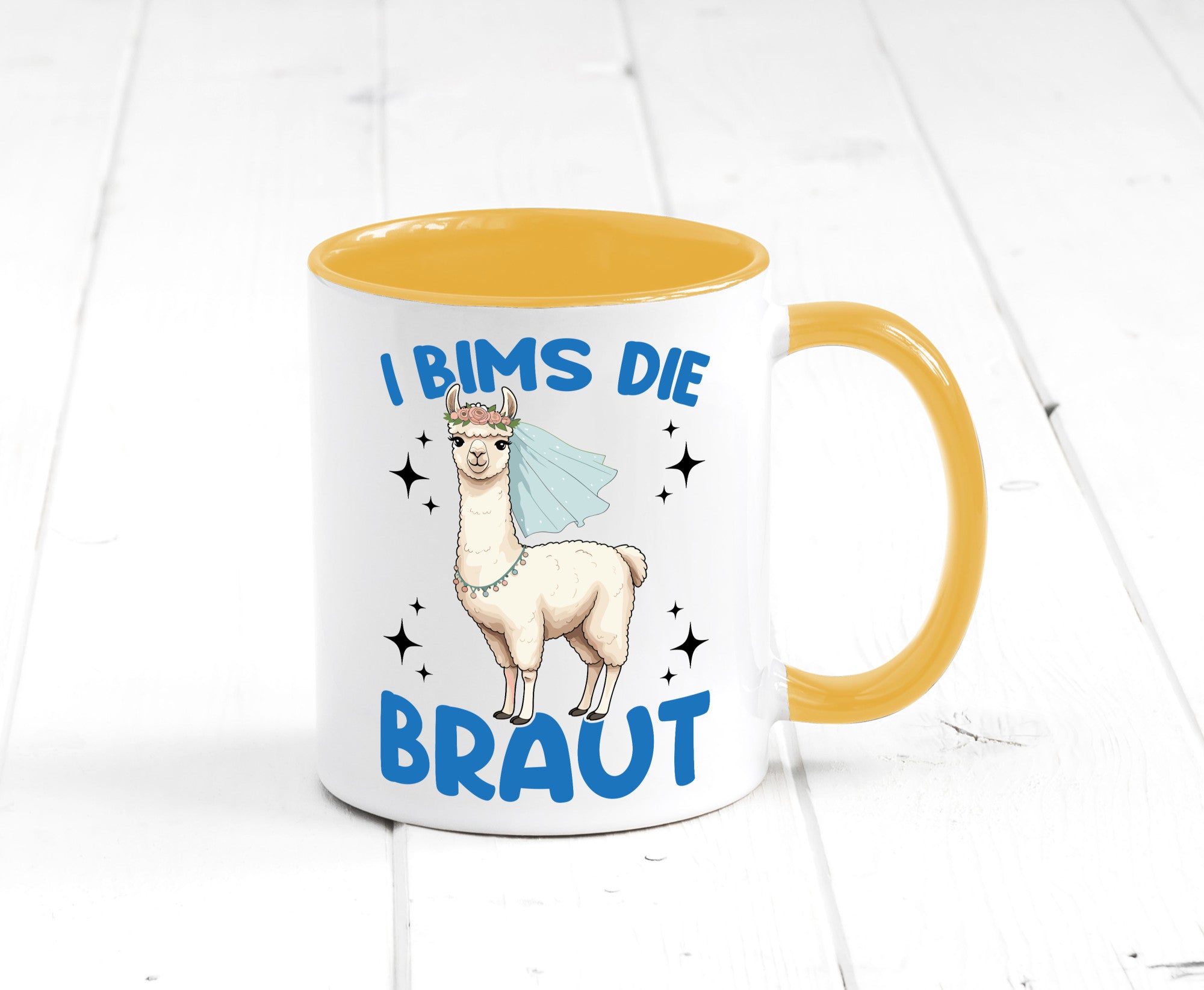 I Bims die Braut | Lama JGA Hochzeit lustig Humor Geschenkidee Geschenk Tasse