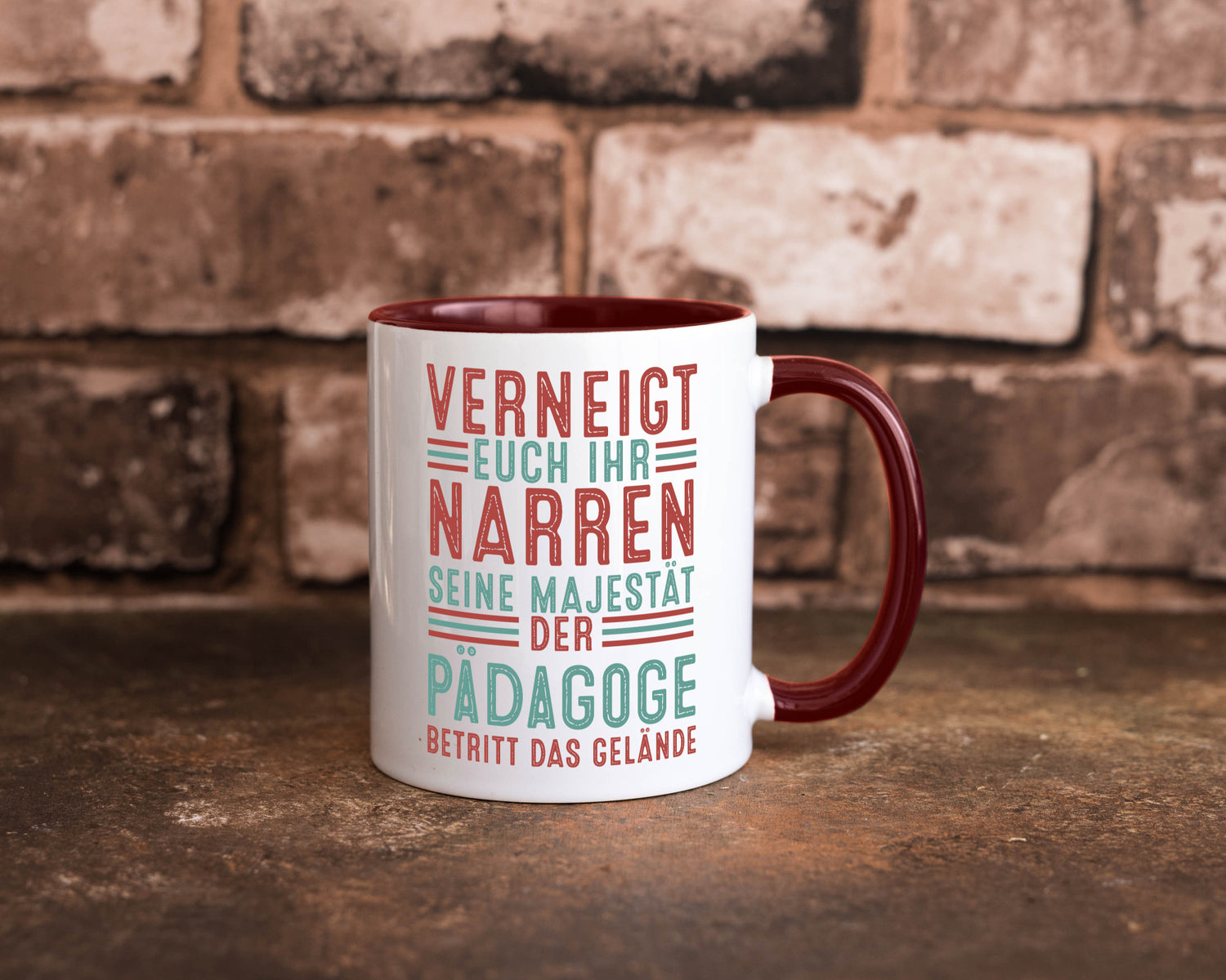 Verneigt euch: Pädagoge | Pädagogik Humor Geschenkidee Tasse