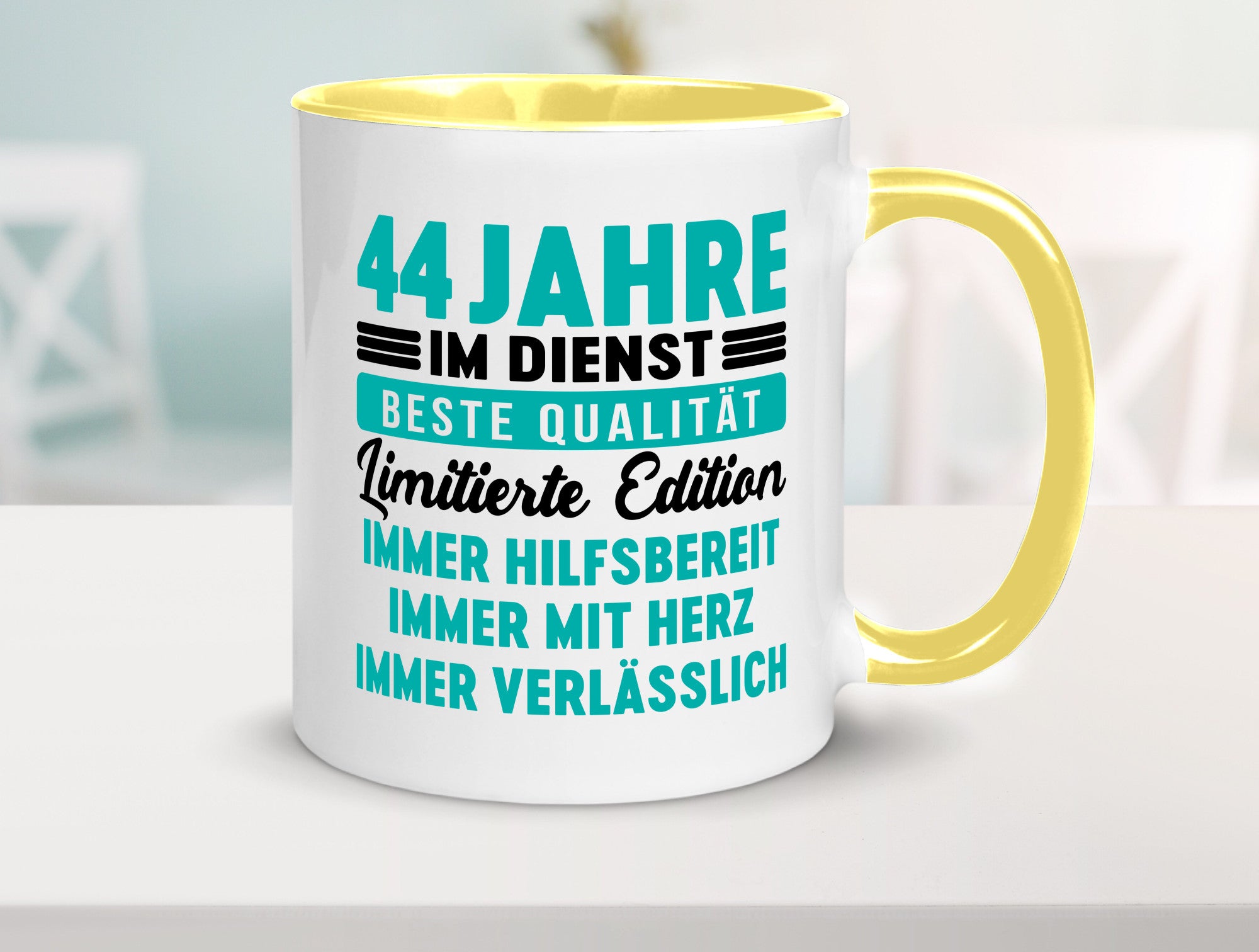 44 Jahre im Dienst | Jubiläum Arbeit v5 lustig Kollegen Büro Geschenk Tasse