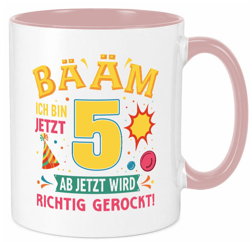 5. Geburtstag | 5 Jahre ab jetzt wird richtig gerockt Geschenk Geschenkidee Tasse