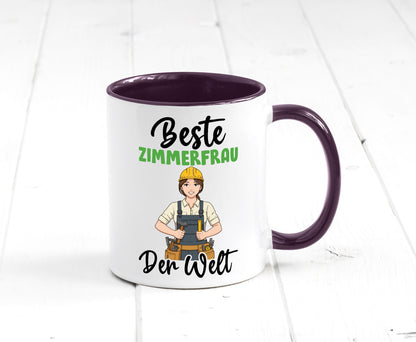 Beste Zimmerfrau| Holzbau | Handwerkerin v2 Geschenk Humor Geschenkidee