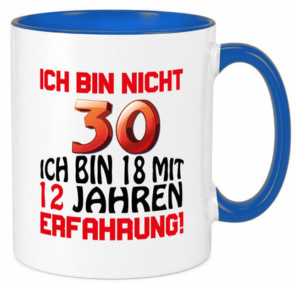 Ich bin nicht 30. lustiger Spruch Geschenk Humor Geschenkidee Tasse