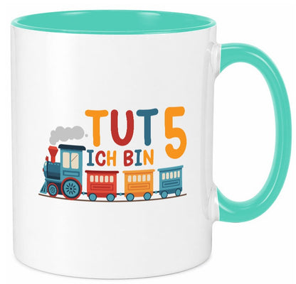 5. Geburtstag | 5 Jahre Eisenbahn Zug junge lustiger Spruch Geschenk Tasse