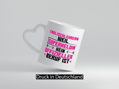 Superheldin Englischlehrerin | Englisch Lehrerin Geschenkidee Humor Tasse