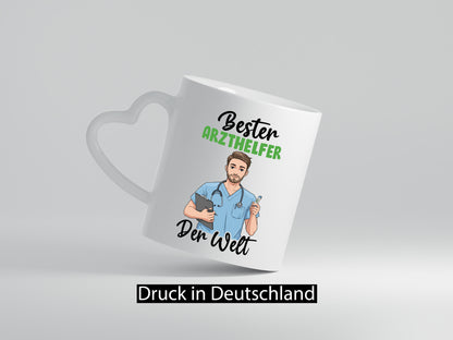Bester Arzthelfer | Fachangestellter Medizin v2 Geschenk Humor Geschenkidee Tasse
