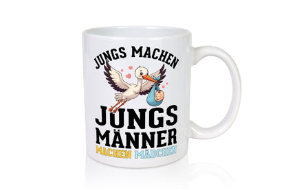 Männer machen Mädchen | Schwangerschaft verkündung Humor Geschenkidee Tasse