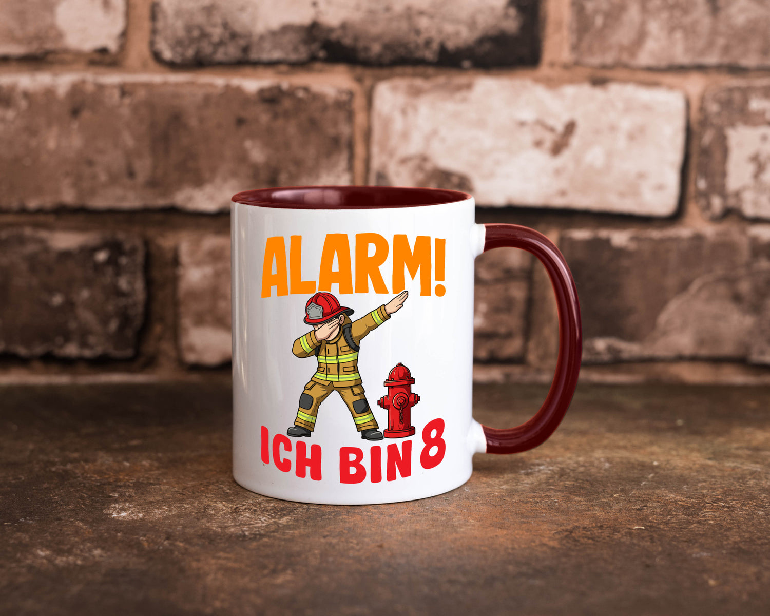 8. Geburtstag | 8 Jahre Feuerwehr Junge lustig Geschenkidee Geschenk Tasse