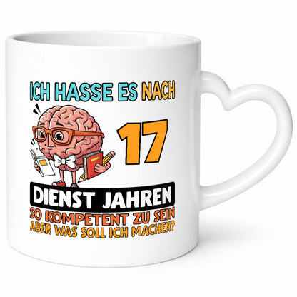17 Dienstjahre | Arbeit Kompetent Geschenkidee Kollegen Büro Humor Tasse