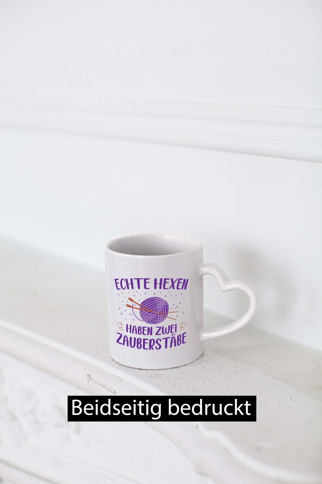 Hexen haben zwei Zauberstäbe | Stricknadeln Wolle Geschenk Humor Geschenkidee