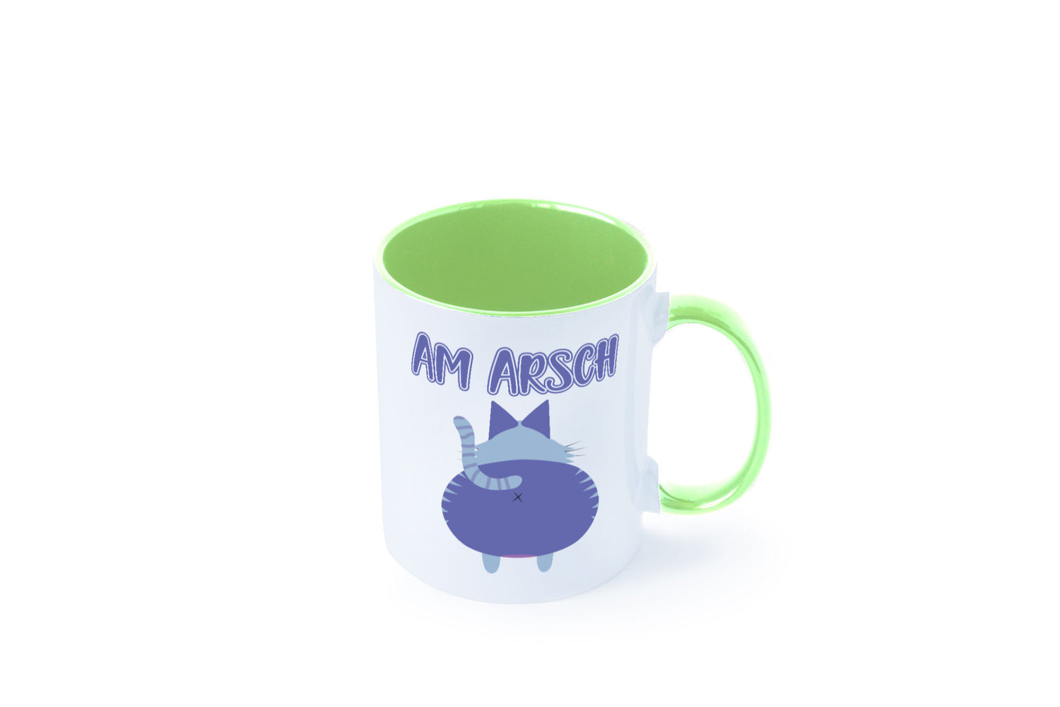 Am Arsch | Katzenmotiv Tasse Kollege Katzenbesitzer Geschenkidee Arbeit