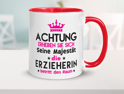 Seine Majestät Erzieherin | Pädagogin Schule Humor Geschenkidee Tasse