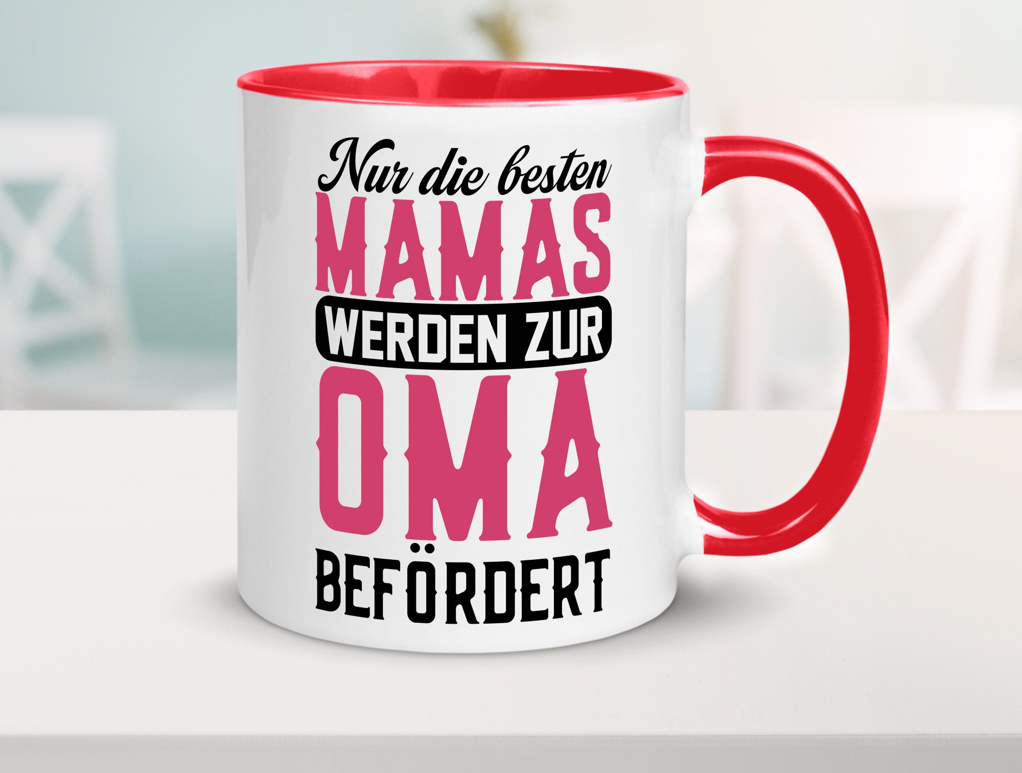 Beste Mama wird zur Oma befördert | Großmutter lustiger Spruch Geschenk Familie