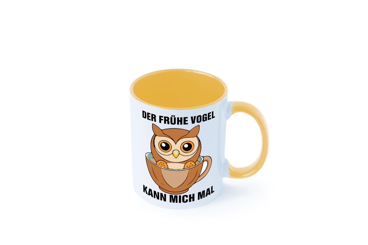 Der frühe Vogel kann mich mal | Eule Morgenmuffel v2 lustiger Spruch Geschenk