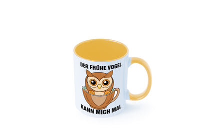 Der frühe Vogel kann mich mal | Eule Morgenmuffel v2 lustiger Spruch Geschenk