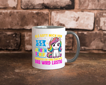 55. Geburtstag | Als Gott mich schuf 40 Jahre v2 lustiger Spruch Geschenk