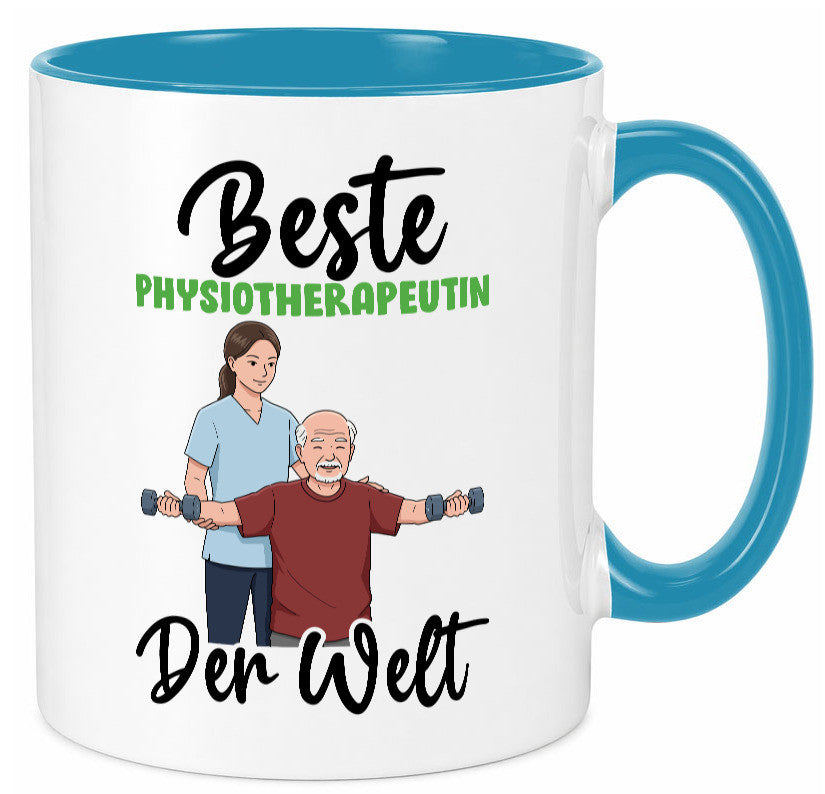 Beste Physiotherapeutin v3 lustig Humor Geschenkidee Geschenk Tasse