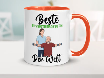 Beste Physiotherapeutin v3 lustig Humor Geschenkidee Geschenk Tasse