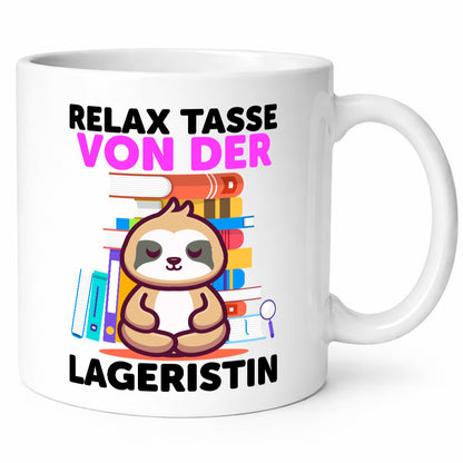 Relax Tasse: Lageristin | Beruf Lager Arbeiterin lustig Arbeit Kollegen Büro