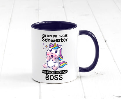 Große schwester macht mich zum Boss | Einhorn Geschwister lustiger Spruch