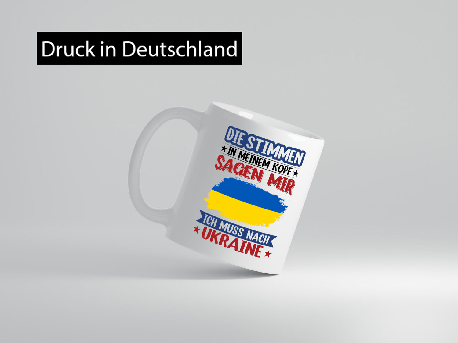 Ukraine | Urlaub Stimmen in meinem Kopf Traumland v2 Geschenkidee Humor Tasse