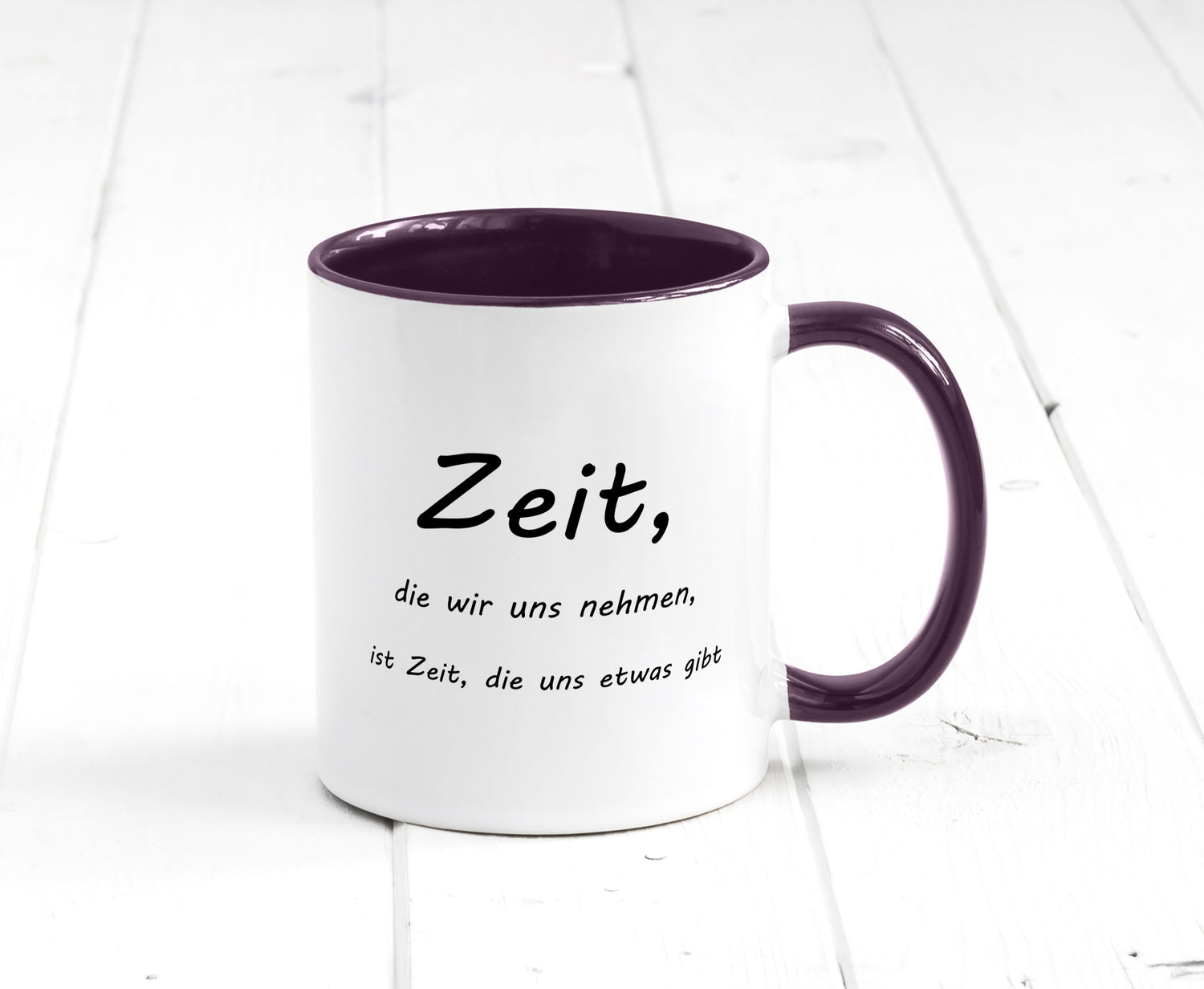 Zeit die wir uns nehmen ist etwas gibt Humor Geschenkidee Tasse