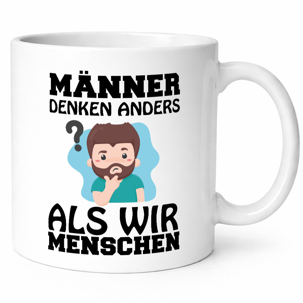 Männer denken anders Geschenkidee Humor Tasse