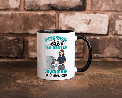 Im Universum: Druckerin | Druckerei Print Medien Geschenk Humor Geschenkidee Tasse