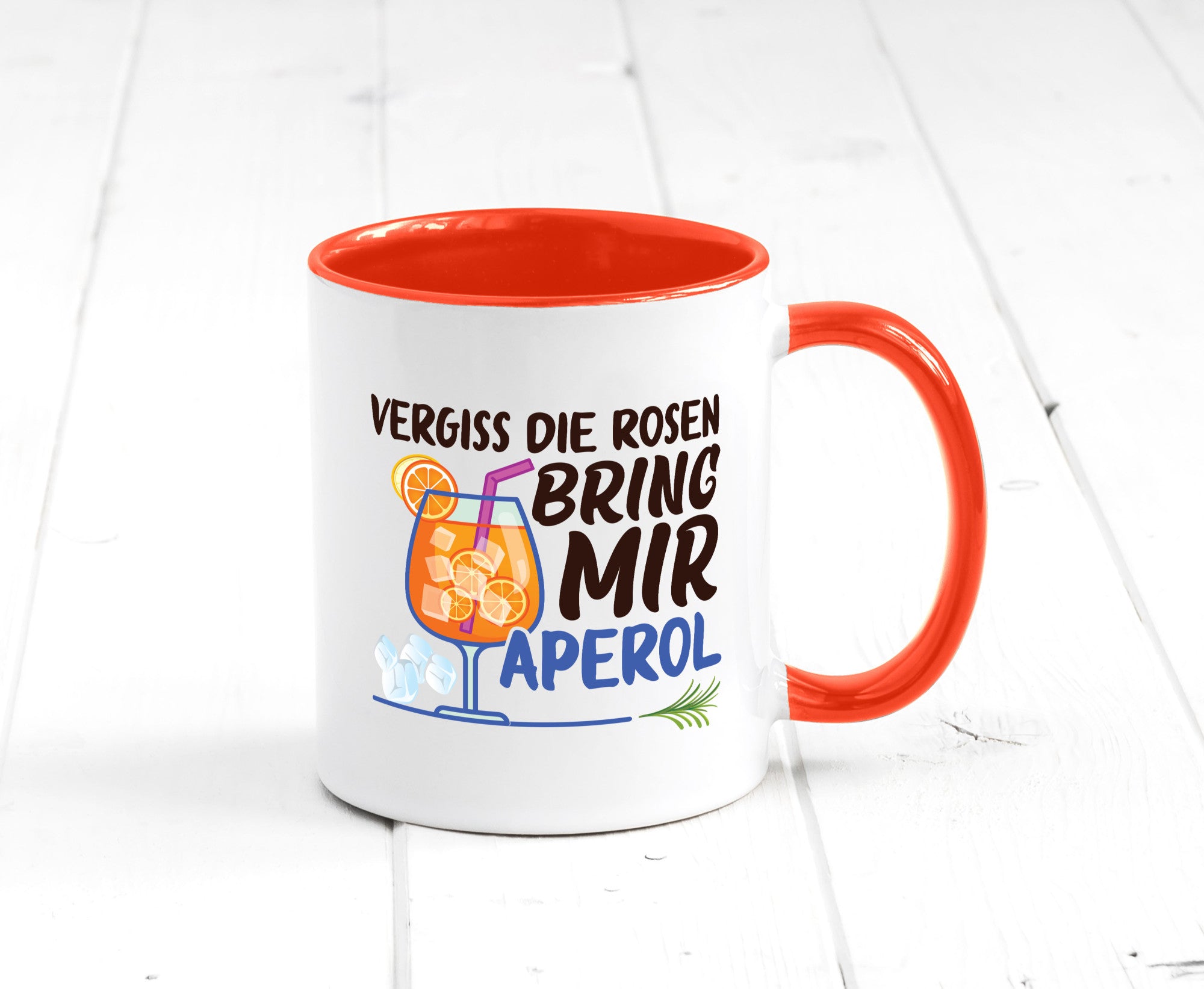 Bring mir Aperol | Rosen Paar Party Geschenkidee Humor Tasse