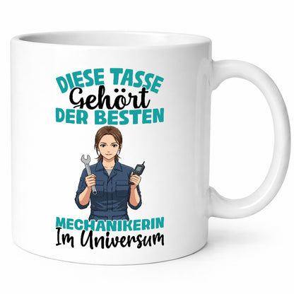 Im Universum: Mechanikerin | KFZ lustiger Spruch Geschenk Humor Geschenkidee