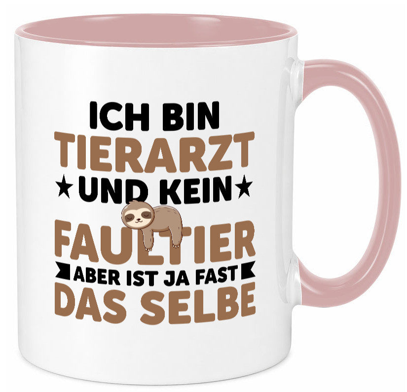 Ich bin kein Faultier: Tierarzt | Tiermedizin Mediziner v2 lustiger Spruch Tasse