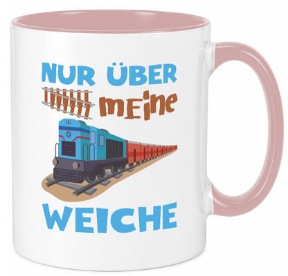 Nur über mein Weiche | Eisenbahn Weichen lustiger Spruch Geschenk Humor Tasse