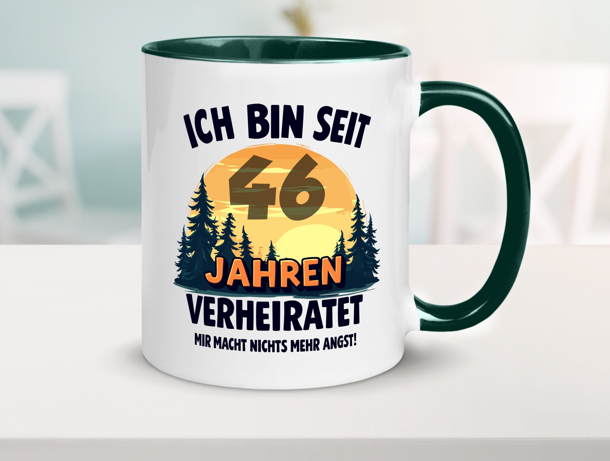 Ich bin Verheiratet | 46. Hochzeitstag Ehepaar Geschenkidee Humor Tasse