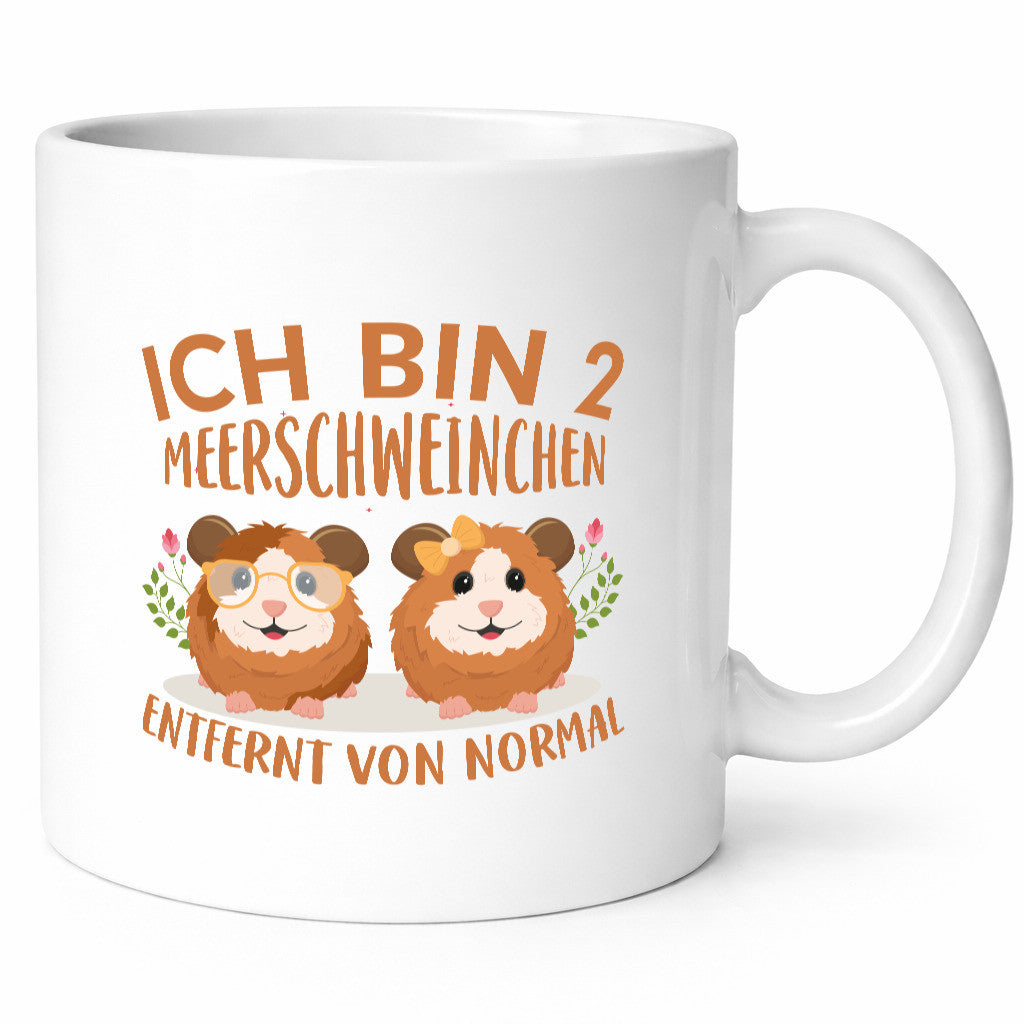 Zwei Meerschweinchen | Tierfreund Tasse Tier Liebe lustig Tierliebhaber Humor