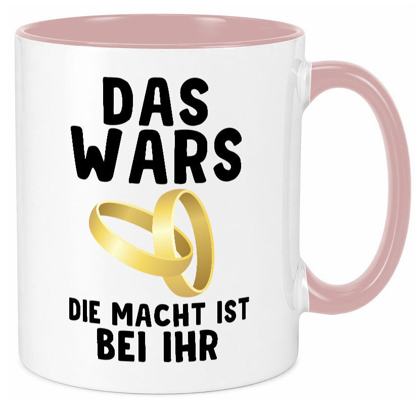 Die macht ist bei ihr | Hochzeit Tasse Ehemann Ehe Geschenk Humor Geschenkidee