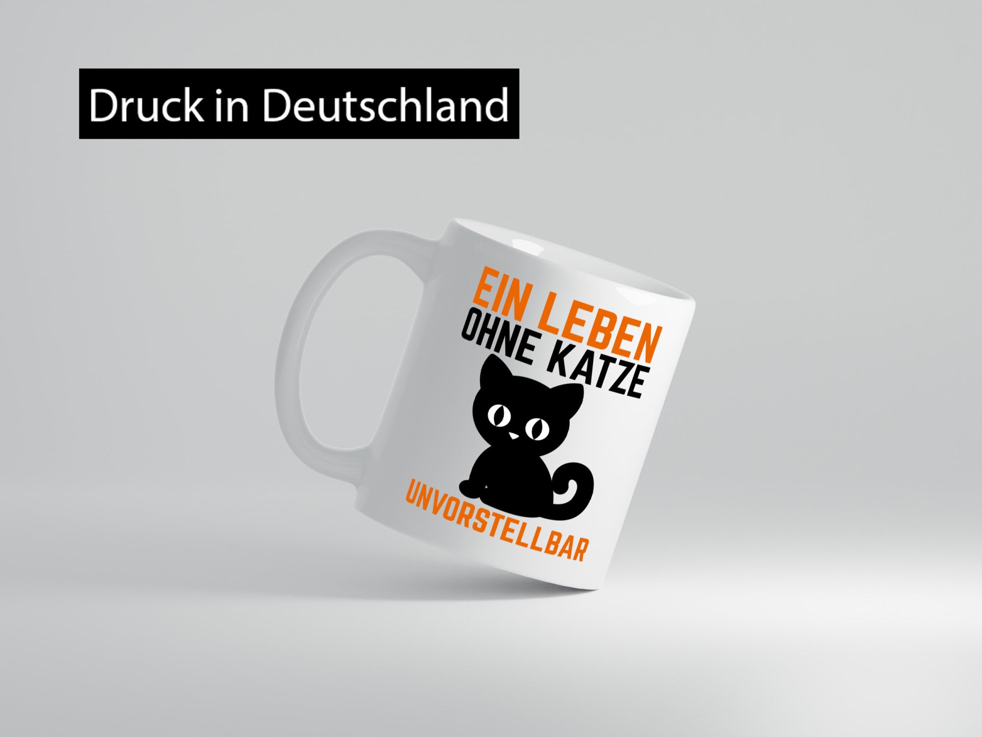 Ein Leben ohne Katze unvorstellbar | Tierliebe Comic Geschenkidee Tierliebhaber