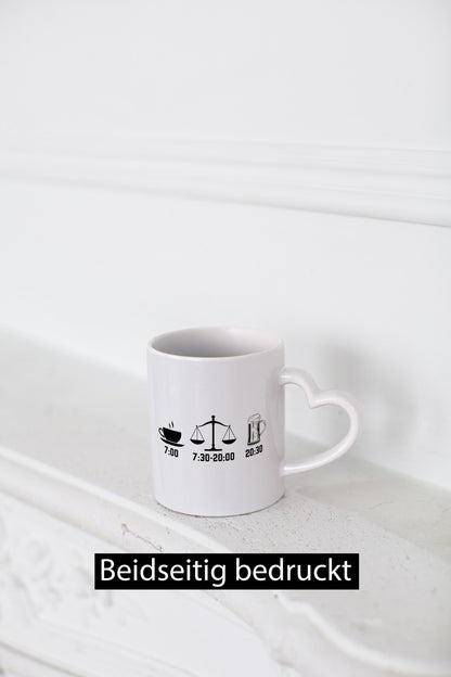 Kaffe am morgen | Anwalt Bier abend Geschenkidee Humor Tasse