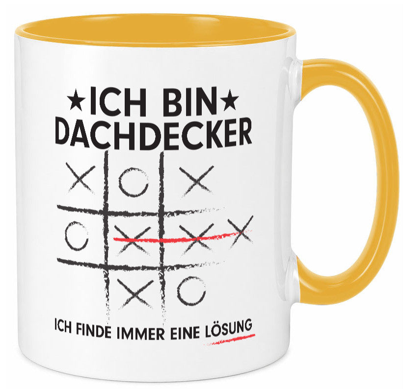Lösung finden: Dachdecker | Dachbau Hausbau v2 Geschenkidee Humor Tasse