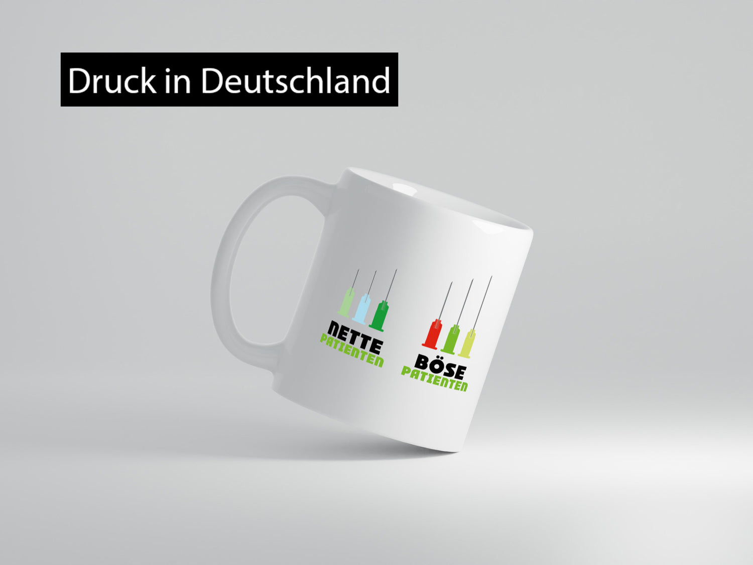 Nette und böse Patienten | Spritze Nadel Arzt Doktor Geschenkidee Humor Tasse