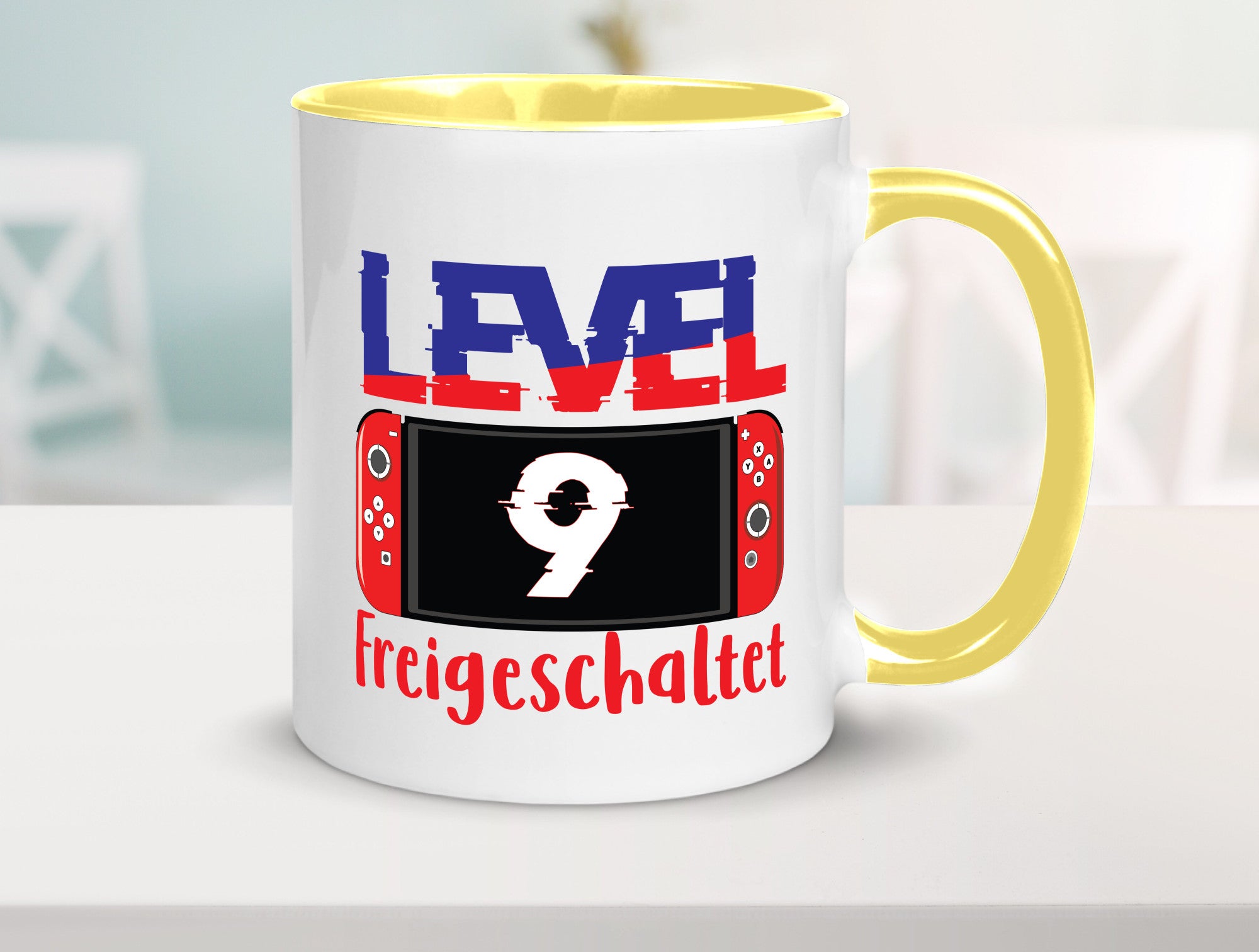 Level 9 Freigeschaltet | 9. Geburtstag Zocker Gamer Humor Geschenkidee Tasse