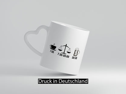 Kaffe am morgen | Anwalt Bier abend Geschenkidee Humor Tasse