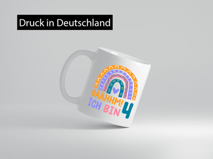 4. Geburtstag | 4 Jahre Regenbogen Bääm Mädchen Geschenk Geschenkidee lustiger