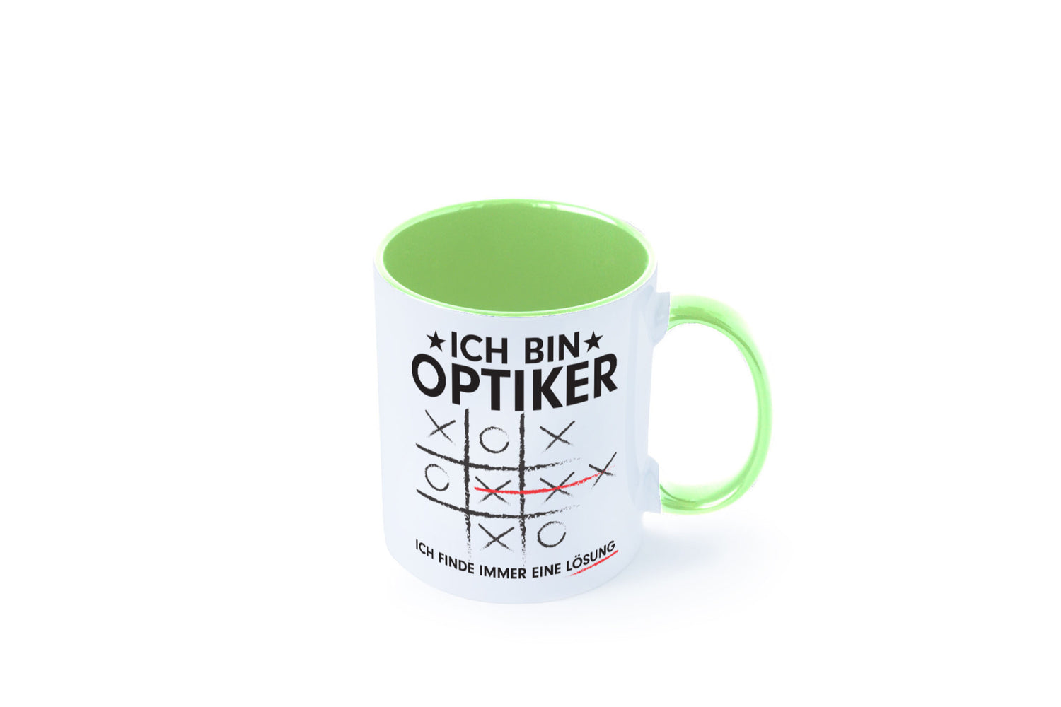 Löse Probleme: Optiker | Augenoptiker Geschenkidee Humor Tasse