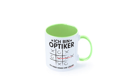 Löse Probleme: Optiker | Augenoptiker Geschenkidee Humor Tasse