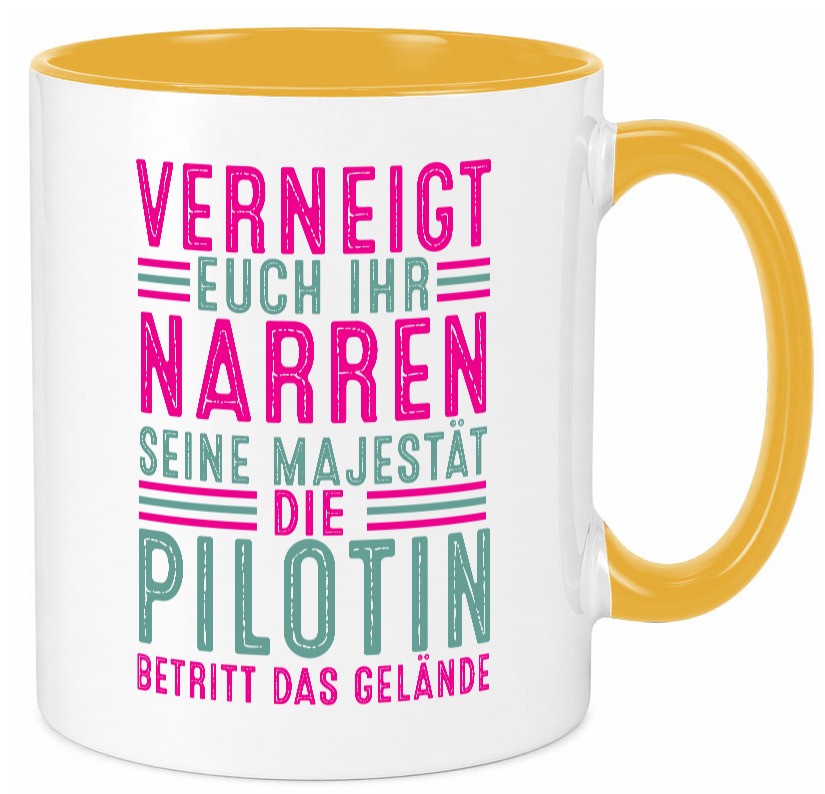 Verneigt euch: Pilotin | Definition Piloten Humor Geschenkidee Tasse