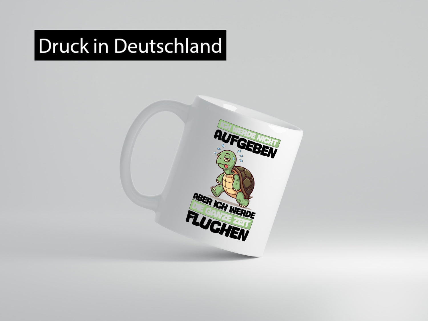 Ich geb nicht auf werde aber fluchen | Schildkröte Joggen v2 Humor Geschenkidee