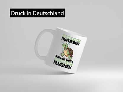 Ich geb nicht auf werde aber fluchen | Schildkröte Joggen v2 Humor Geschenkidee