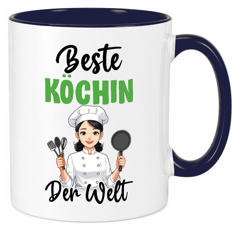 Beste Köchin | Chefköchin Chefkoch v2 lustig Arbeit Kollegen Büro Geschenk Tasse