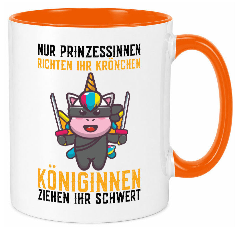 Königinnen ziehen ihr Schwert | Einhorn Prinzessin Geschenk Humor Geschenkidee Tasse