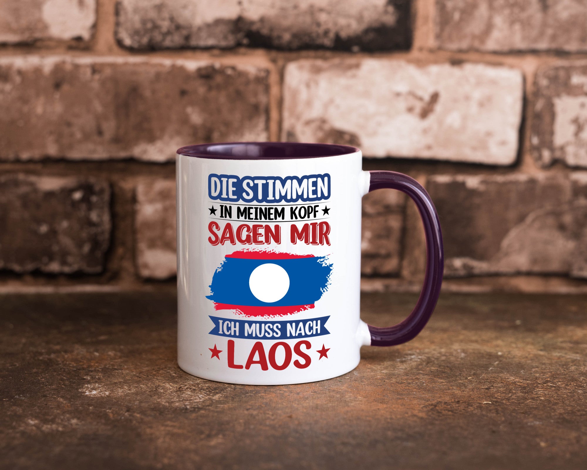 Laos | Urlaub Stimmen in meinem Kopf Traumland lustig Humor Geschenkidee